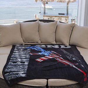 Erazor Bits Throw 50 x 60| AR15 Second Amendment Flag Throw Blanket ADD-RN2193-TB