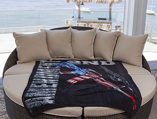 Erazor Bits Throw 50 x 60| AR15 Second Amendment Flag Throw Blanket ADD-RN2193-TB