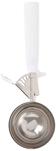 Winco ICOP-6 Ice Cream Disher with White Handle, Size 6, 5.5 ounces, Stainless Steel