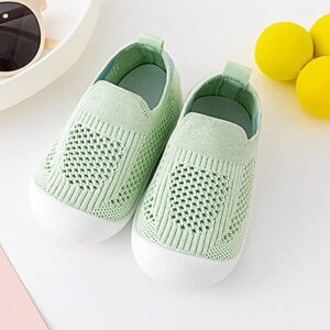 Lykmera Infant Toddler Shoes Hollow Out Breathable Socks Shoes Sole Non Slip Wear Out Toddler Floor Shoes Walking Shoes (Green, 11)