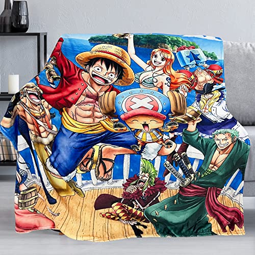 Anime Blanket Ultra Soft Flannel Throw Blankets Warm Lightweight Bedding Air Conditioner Blanket for Sofa Bedroom Office Funny Anime Throw Blankets 50X60inch