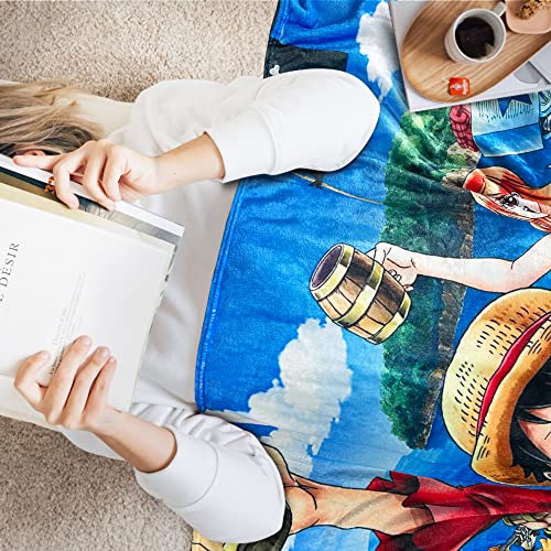 Anime Blanket Ultra Soft Flannel Throw Blankets Warm Lightweight Bedding Air Conditioner Blanket for Sofa Bedroom Office Funny Anime Throw Blankets 50X60inch