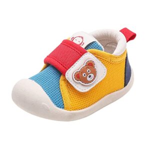 lykmera warm sports shoes for baby boy girl infant non slip first walkers shoes running shoes walking shoes for baby kids (yellow, 3-3.5years)