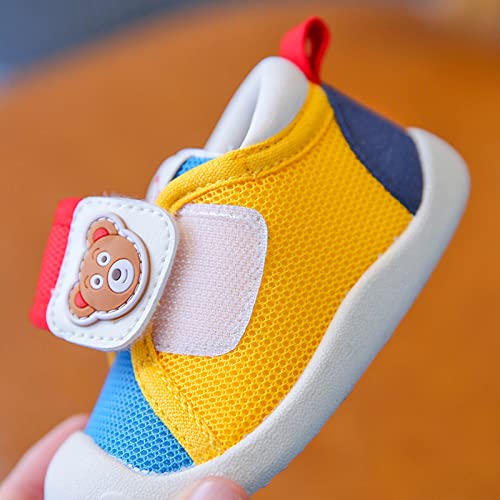 Lykmera Warm Sports Shoes for Baby Boy Girl Infant Non Slip First Walkers Shoes Running Shoes Walking Shoes for Baby Kids (Yellow, 3-3.5Years)