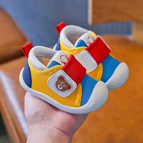 Lykmera Warm Sports Shoes for Baby Boy Girl Infant Non Slip First Walkers Shoes Running Shoes Walking Shoes for Baby Kids (Yellow, 3-3.5Years)