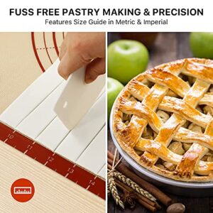 Non Stick 28''x20'' Extra Large Thick Silicone Pastry Mat, with measurements for Non-slip Silicone Baking Sheet, Counter Mat, Dough Rolling, Reusable Bakeware Mats for Cookies, Macarons, Bread, Pizza