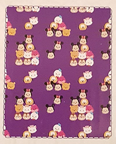 Tsum Tsum Super Soft Throw Blanket Featuring Stacked Collage of Characters on a Bright Purple Background