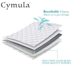 CYMULA Weighted Blanket for Adults 15lbs 60"x 80" Queen Size Dark Grey Cooling Weighted Blankets for 140-180 lb