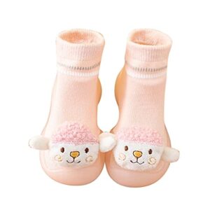 lykmera infant toddler shoes sheep socks cute cartoon sheep socks shoes toddler floor shoes infant shoes socks (pink, 15-18months)