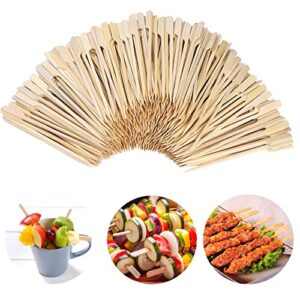 800 pack 6 inch bamboo skewers for appetizers food toothpicks wood picks for cocktail, grilling, bbq, barbecue, fruit, kebab, sandwiches, cheese, sausage, veggies, desserts, salad, party favor
