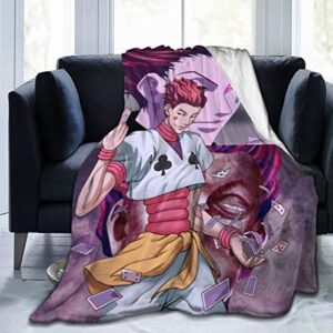 kevlin shop hunter x hunter blanket flannel 3d printed soft warm throw blanket warm, home, bed, air conditioning quilt sofa blanket 50"x40"