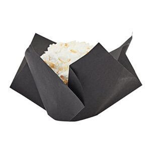 100 Piece Black Tulip Cupcake Liners Set for Wedding Receptions, Birthday Parties, Graduation Celebrations, Baby Showers, Medium Baking Wrappers (2 x 3.5 Inches)