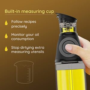 Olive Oil Dispenser - Oil Dispenser Bottle for Kitchen, Oil and Vinegar Dispenser Set, Olive Oil Bottles for Kitchen – Coffee Syrup Dispenser, Mouthwash Dispenser, 2 Pack (Glass Bottles)