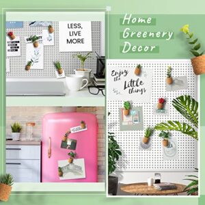 JUSTDOLIFE Plant Fridge Magnets-Mini Succulent Magnets Artificial Plants Refrigerator Magnets Potted Succulent Plants Magnet Stickers Cute for Magnet Boards Fridge Home Office Decor