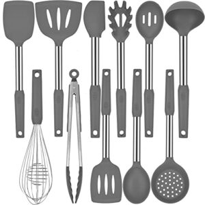 kitchen utensil set,silicone cooking utensils, kitchen utensils set with stainless steel handle,silicone spatula set utensil set, cooking utensil set,kitchen tools gadgets for nonstick cookware