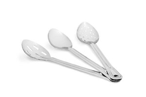 artisan serving spoon set, 13 inches, silver