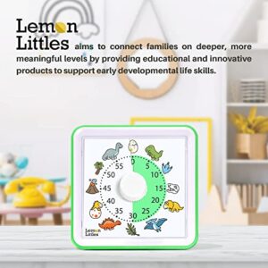 Visual Timer for Kids, Toddler, Autism, ADHD & Preschool Classroom - Animal Silent Countdown Timers - 60 Minute Productivity & Time Management Clock (Dinosaur)