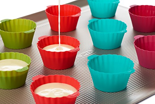 OXO Good Grips Silicone Baking Cups, Multicolor 3 oz.(Pack of 12)