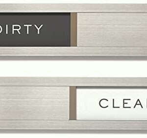 Kubik Letters Premium Dishwasher Magnet Clean Dirty Sign - Stainless Steel Grade 304 Dishwasher Magnet - Clean Dirty Magnet for Dishwasher - Dirty Clean Dishwasher Magnet, Dishwasher Clean Dirty Sign