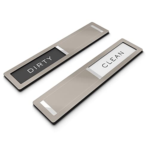 Kubik Letters Premium Dishwasher Magnet Clean Dirty Sign - Stainless Steel Grade 304 Dishwasher Magnet - Clean Dirty Magnet for Dishwasher - Dirty Clean Dishwasher Magnet, Dishwasher Clean Dirty Sign