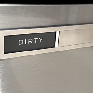 Kubik Letters Premium Dishwasher Magnet Clean Dirty Sign - Stainless Steel Grade 304 Dishwasher Magnet - Clean Dirty Magnet for Dishwasher - Dirty Clean Dishwasher Magnet, Dishwasher Clean Dirty Sign