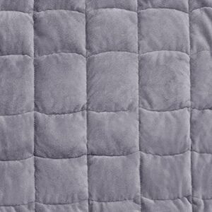 Kivik Weighted Blanket 7 lbs for Adult Travel Size,Small Weighted Body Blanket with Glass Bead Filled,Weighted Lap Blanket Throw for Calming & Relaxing,Household Machine Washable-Grey 29x24 Inches