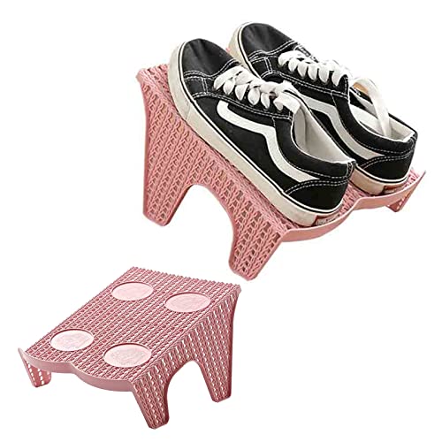 DAMJTLM Plastic Shoe Slots Shoe Rack High Heel Shoe Box Stand Storage Organizer