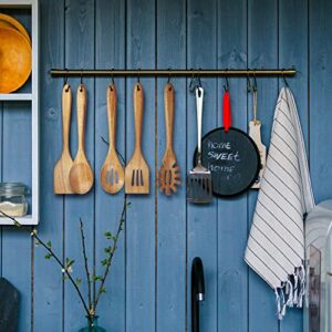 Wooden Spoons for Cooking - 5 Piece Non Stick Wooden Spoon Set - Natural Wood Kitchen Utensils - Wooden Spoons, Spatula Set, Slotted Spoon & Pasta Spoon - Handmade Acacia Wooden Spoon Set