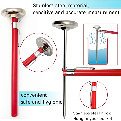 HOWFIELD Instant Read 1-Inch Dial Kitchen Thermometer,Best for The Coffee Drinks,Chocolate Milk Foam and Meat