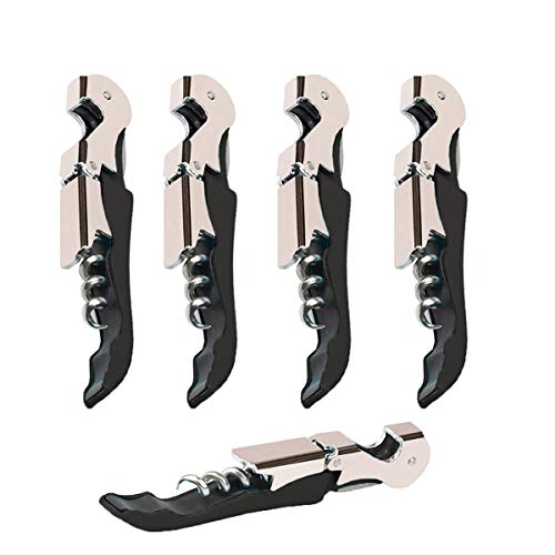 Professional Waiter Corkscrew Wine Openers Set (4 PCS),Upgraded With Heavy Duty Stainless Steel Hinges Wine Key for Restaurant Waiters, Sommelier, Bartenders