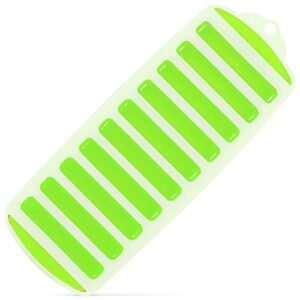 meadow lane ice stick/cube tray, green 1-tray (1-pack, green), narrow and long for sports bottles