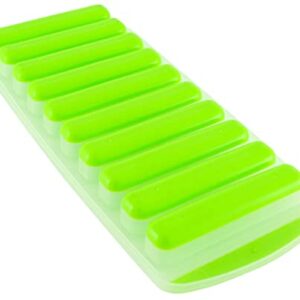 Meadow Lane Ice Stick/Cube Tray, Green 1-Tray (1-Pack, Green), Narrow and Long for Sports Bottles