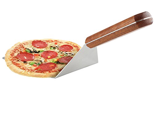 8” Extra-Large Sturdy Stainless Steel Spatula with Strong Wooden Handle – Professional Food Flipper Scraper for Grilling, Cooking, Baking Cakes & Cookies for Your Home Kitchen and Restaurants