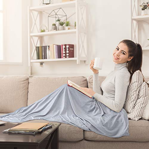 EXQ Home Cooling Weighted Blanket Cover 48x72-Twin Size Premium Soft Duvet Cover for Weighted Blanket with Zipper,Machine Washable Duvet Cover (Grey,Duvet Cover Only)