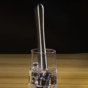 Ortarco 8 Inch Stainless Steel Muddler for Cocktails