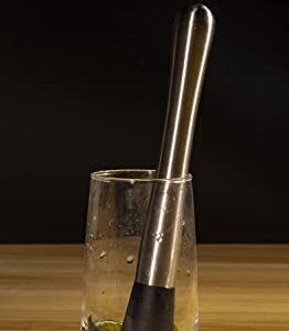 Ortarco 8 Inch Stainless Steel Muddler for Cocktails