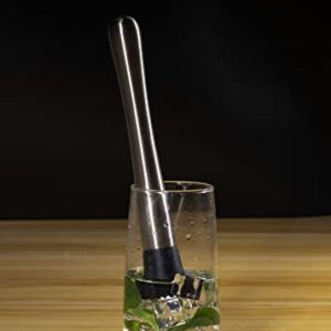 Ortarco 8 Inch Stainless Steel Muddler for Cocktails