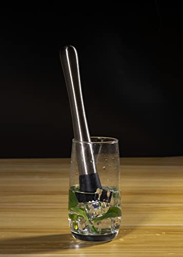 Ortarco 8 Inch Stainless Steel Muddler for Cocktails