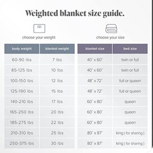 Bare Home Weighted Blanket Twin or Full Size 7lb (40" x 60") - All-Natural 100% Cotton - Premium Heavy Blanket Nontoxic Glass Beads (Grey, 40"x 60")