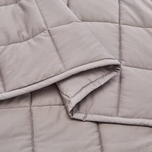 Amazon Basics All-Season Cotton Weighted Blanket - 15-Pound, 48" x 72" (Twin), Dark Gray