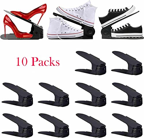 PayoderTY 10PCS Adjustable Shoe Slots Organizer Space Saver Storage Slot Shoes Rack Holder Shoe rack Shoe organizer Shoe storage HilariousM Shoe organizer for closet Shoe rack organizer