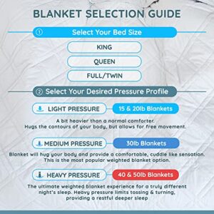 King Size Weighted Blanket 20 lbs by HomeSmart (an American Company) - 400 Thread Count Resort Quality Softness - 88"x96"