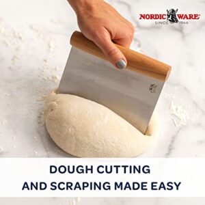 Nordic Ware Nordicware Scraper 02105 Dough Cutter, with Beechwood Grip, Stainless Steel Blade, Silver
