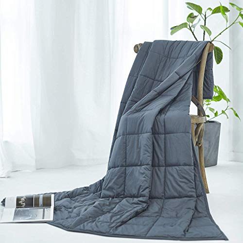 RelaxBlanket Weighted Blanket | 60''x80'',10lbs | for Individual Between 90-140 lbs | Premium Cotton Material with Glass Beads | Dark Grey