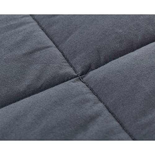 RelaxBlanket Weighted Blanket | 60''x80'',10lbs | for Individual Between 90-140 lbs | Premium Cotton Material with Glass Beads | Dark Grey