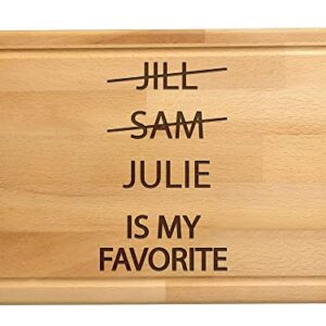 Personalized My Favorite Child Funny Cutting Board, Mom & Dad Kitchen Gifts, Mothers Day Gifts Idea from Daughter, Son, Customizable Birthday Gifts for Parents, Fathers Day Present, Christmas Gifts