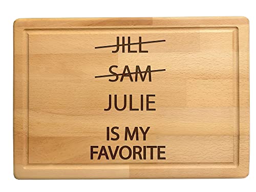 Personalized My Favorite Child Funny Cutting Board, Mom & Dad Kitchen Gifts, Mothers Day Gifts Idea from Daughter, Son, Customizable Birthday Gifts for Parents, Fathers Day Present, Christmas Gifts