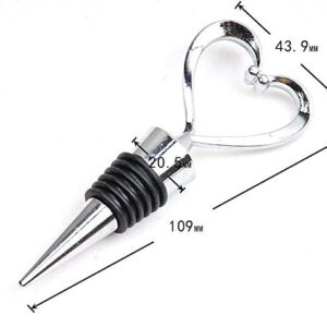 3 PCS Stainless Steel Love Design Heart Shape Wine and Beverage Bottle Stoppers