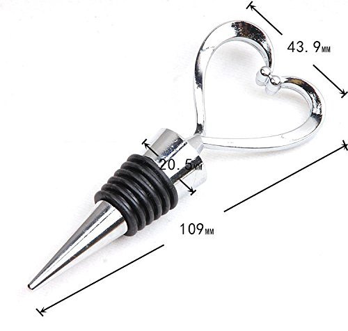 3 PCS Stainless Steel Love Design Heart Shape Wine and Beverage Bottle Stoppers