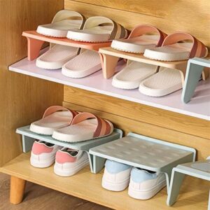 KNFUT Shoe Slots, Shoe Holder Practical Wear Resistant Convenient Non-Slip Shoe Storage Rack (Color : Pink)